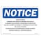 Signmission OSHA Notice Sign, 5" Height, 7" Width, Security Notice Boarding This Vessel Or Sign, Landscape OS-NS-D-57-L-18274 - alternate 1